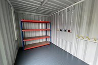 Shelving Unit in Shipping Container