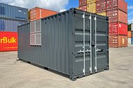 Shipping Container Repainted Grey