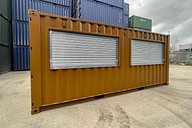 Converted Container Bar Painted Yellow