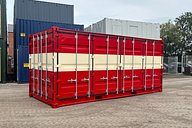 Container Repainted Red and White