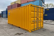 Yellow Painted Shipping Container